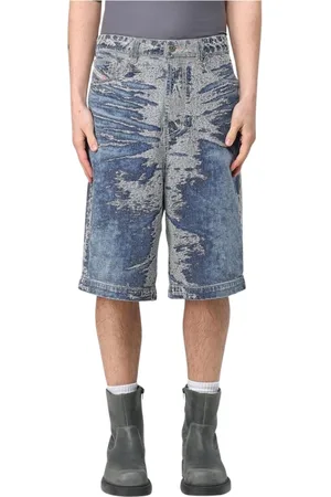 Diesel Homme, Shorts, Bleu, Taille: W30 Shorts en Denim Acid Wash