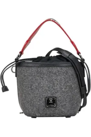 MCM Femme, Pre-owned, Gris, Taille: ONE Size Pre-owned Laine sacs-main