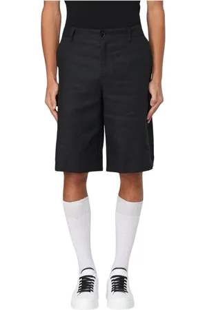 Dolce & Gabbana Homme, Shorts, Noir, Taille: M Shorts Casual en Lin Noir