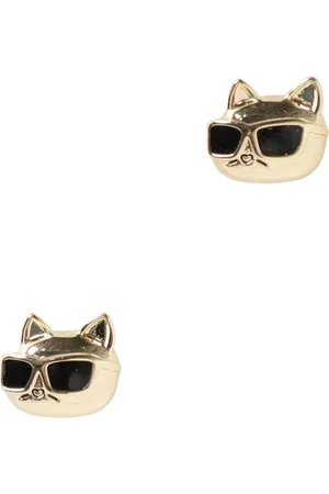 Karl Lagerfeld Femme, Accessoires, Jaune, Taille: ONE Size Chat Lunettes de Soleil Boucles d