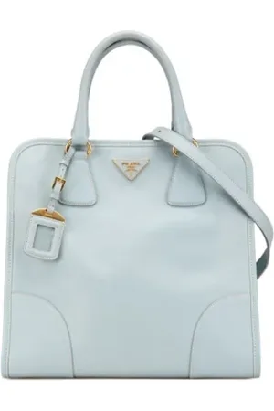 Prada Femme, Pre-owned, Bleu, Taille: ONE Size Pre-owned Cuir sacs-prada