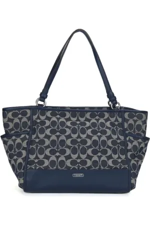 Coach Femme, Pre-owned, Bleu, Taille: ONE Size Pre-owned Toile cabas