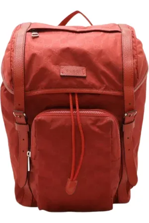 Gucci Femme, Pre-owned, Rouge, Taille: ONE Size Pre-owned Cuir sacs-dos
