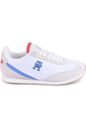 Tommy Hilfiger Femme, Sport, Blanc, Taille: 37 EU Baskets Casual en Daim Blanc pour Femmes