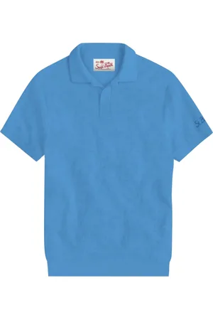 MC2 SAINT BARTH Homme, Tops, Bleu, Taille: XL Polo en coton uni homme