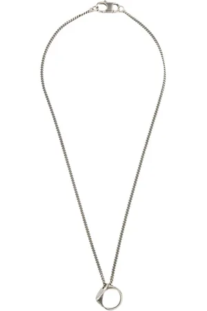 Maison Margiela Femme, Accessoires, Gris, Taille: ONE Size Pendentif en Argent Bijou Collier