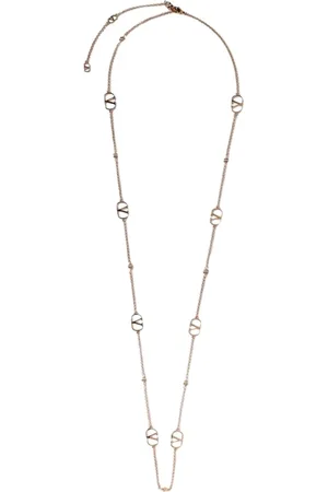 VALENTINO GARAVANI Femme, Accessoires, Jaune, Taille: ONE Size Collier avec pendentif logo