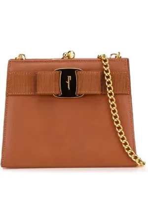 Salvatore Ferragamo Femme, Pre-owned, Brun, Taille: ONE Size Pre-owned Cuir sacs-ports-paule