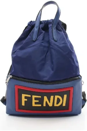 Fendi Homme, Pre-owned, Bleu, Taille: ONE Size Pre-owned Toile sacs-dos