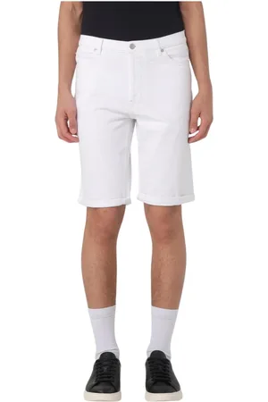HUGO BOSS Homme, Shorts, Blanc, Taille: W33 Shorts en Denim Blancs pour Hommes