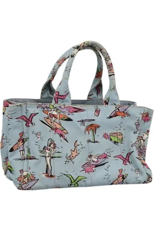 Prada Femme, Pre-owned, Multicolore, Taille: ONE Size Pre-owned Toile sacs-main