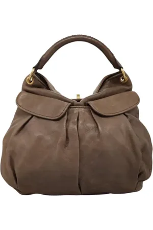 Miu Miu Femme, Pre-owned, Brun, Taille: ONE Size Pre-owned Cuir sacs-main