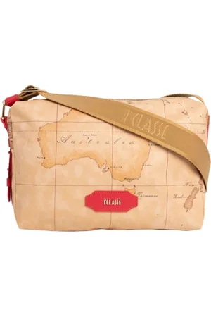 ALVIERO MARTINI 1A CLASSE Femme, Sacs, , Taille: ONE Size Sac à bandoulière rouge avec motif Geo Map