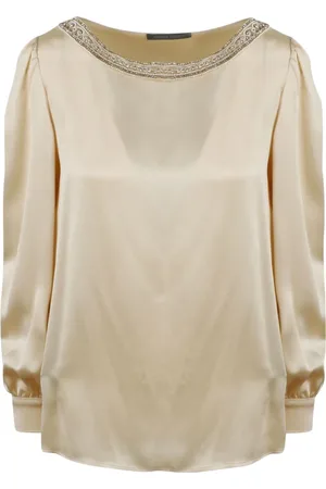 Alberta Ferretti Femme, Blouses et Chemises, , Taille: 36 FR Chemisier en Soie Brodée Ss23