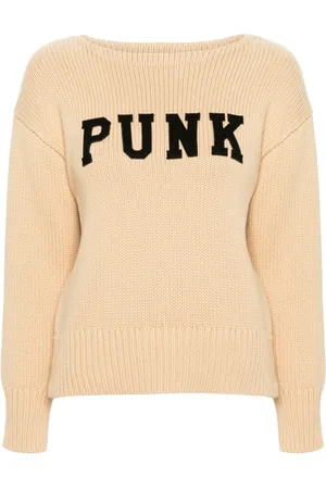 R13 Femme, Pulls, , Taille: 40 FR Pull en Coton avec Logo Vintage