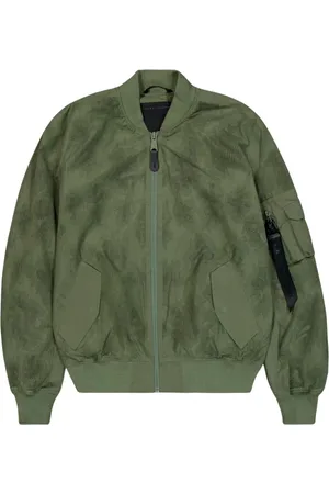 Alpha Industries Homme, Vestes, Vert, Taille: M Bomber Laser Cut Vert Sauge