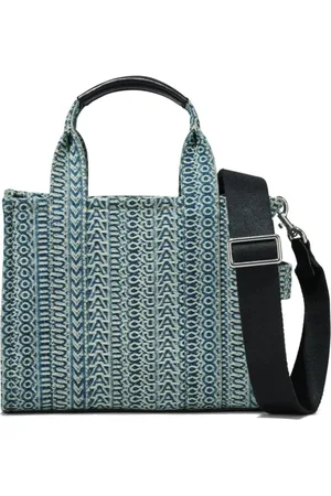 Marc Jacobs Femme, Sacs, Bleu, Taille: ONE Size Sac Fourre-Tout Petit Monogramme Denim