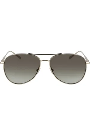 Longchamp Femme, Accessoires, Jaune, Taille: ONE Size Lunettes de soleil en métal doré