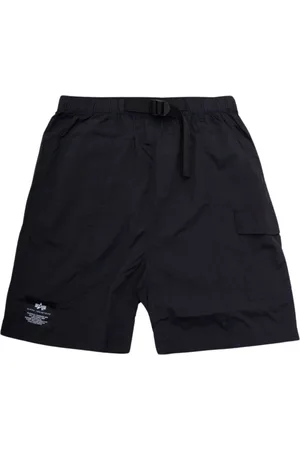 Alpha Industries Homme, Shorts, Noir, Taille: L Pantalon Cargo en Nylon Noir