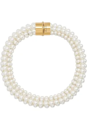 Alaïa Femme, Accessoires, Jaune, Taille: ONE Size Collier de Perles Élégant