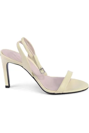 Calvin Klein Femme, Chaussures, Jaune, Taille: 37 EU Sandale en cuir jaune artisanat italien