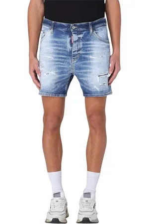 Dsquared2 Homme, Shorts, Bleu, Taille: M Shorts en Denim Déchiré Élégants