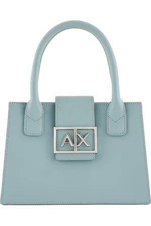 Armani Exchange Femme, Sacs, Bleu, Taille: ONE Size Sac à Main Structuré Bleu avec Bandoulière Amovible