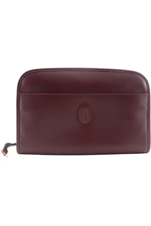 Cartier Femme, Pre-owned, Brun, Taille: ONE Size Pre-owned Cuir pochettes-minaudieres
