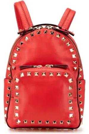 VALENTINO Femme, Pre-owned, Rouge, Taille: ONE Size Pre-owned Cuir sacs-dos