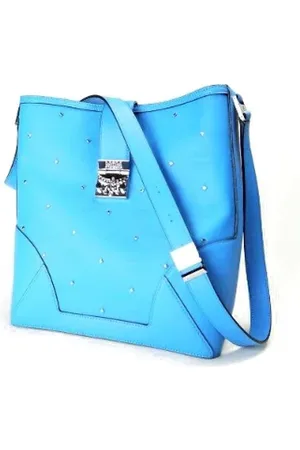 MCM Femme, Pre-owned, Bleu, Taille: ONE Size Pre-owned Cuir sacs-ports-paule