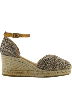 Espadrilles Femme, Chaussures, Gris, Taille: 41 EU Sandales en raphia avec talon compensé 60mm