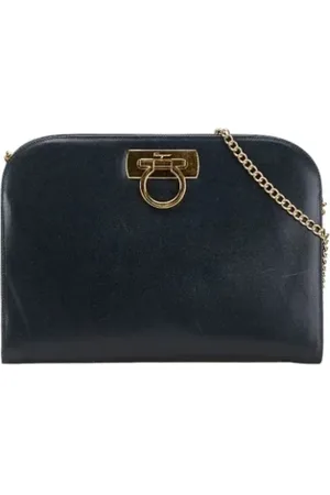 Salvatore Ferragamo Femme, Pre-owned, Bleu, Taille: ONE Size Pre-owned Cuir sacs-ports-paule