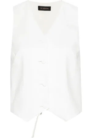 Andamane Femme, Vestes, Blanc, Taille: 38 FR Gilet Élégant pour Femmes