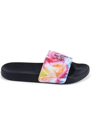 Calvin Klein Femme, Chaussures, Rose, Taille: 38 EU Mules Rose à Imprimé TieDye