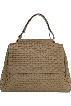 Orciani Femme, Sacs, Vert, Taille: ONE Size Sac en cuir tissé média