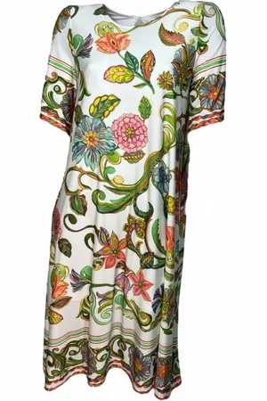 Ana Alcazar Femme, Robes, Multicolore, Taille: 40 FR Robe Chemise Verte à Fleurs