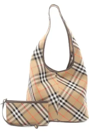 Burberry Femme, Pre-owned, , Taille: ONE Size Pre-owned Toile sacs-ports-paule
