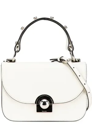 Prada Femme, Pre-owned, Blanc, Taille: ONE Size Pre-owned Cuir sacs-main