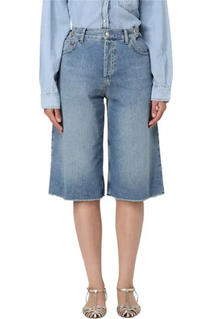 Liu Jo Femme, Shorts, Bleu, Taille: W30 Wide Leg Raw Hem Jeans