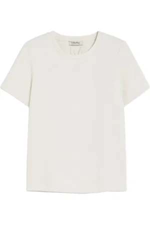 Max Mara Femme, Tops, Blanc, Taille: 38 FR T-shirts et Polos Blancs à Col Rond
