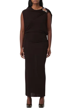 Lanvin Femme, Robes, Brun, Taille: 38 FR Robe Longue Élégante Café