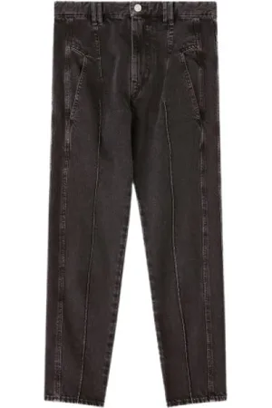 Isabel Marant Femme, Jeans, Noir, Taille: 36 FR Jean coupe droite en denim