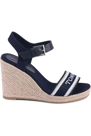 Tommy Hilfiger Femme, Chaussures, Bleu, Taille: 42 EU Compensées Espadrilles élégantes pour Femmes