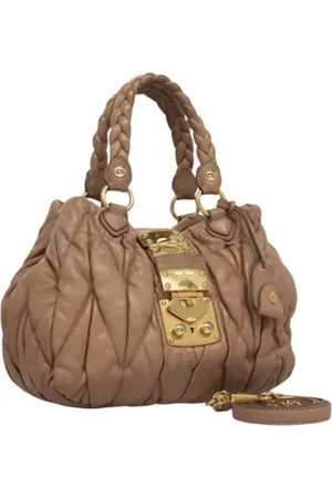 Miu Miu Femme, Pre-owned, , Taille: ONE Size Pre-owned Cuir sacs-main