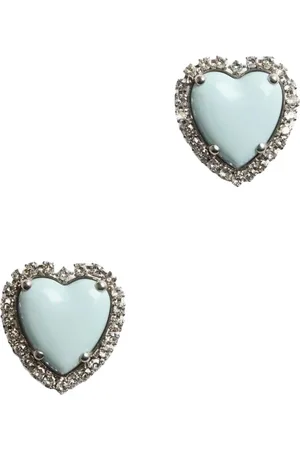 VALENTINO GARAVANI Femme, Accessoires, Bleu, Taille: ONE Size Sac à Main Bleu Ornée de Bijoux