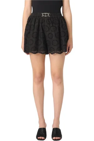 Twin-Set Femme, Shorts, Noir, Taille: 34 FR Shorts Eyelet Noirs