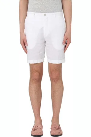 120% Lino Homme, Shorts, Blanc, Taille: 56 FR Shorts en Lin Blanc pour Homme