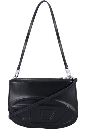 Diesel Femme, Sacs, Noir, Taille: ONE Size Sac à Main en Cuir Noir Twin Bag