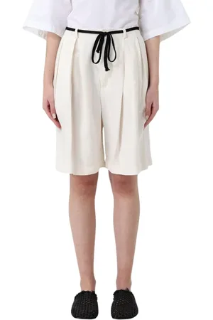 BARENA Femme, Shorts, Blanc, Taille: 34 FR Haut décontracté blanc à manches courtes
