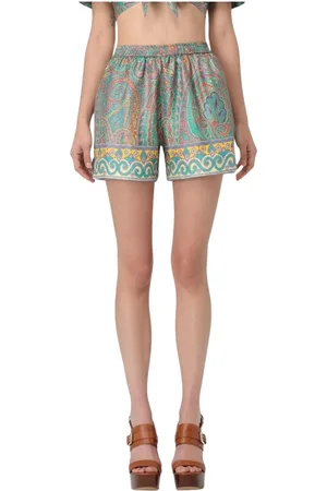 Etro Femme, Shorts, Multicolore, Taille: 38 FR Shorts en Soie Paisley Colorés